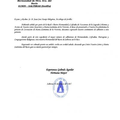 Hermandad De Ntra. Sra. Del Roco De Salteras