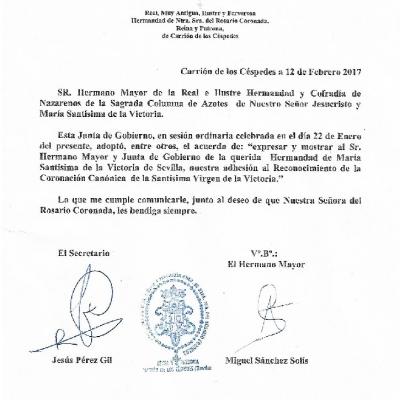 Hermandad De Ntra. Sra. Rosario Coronada De Carrin